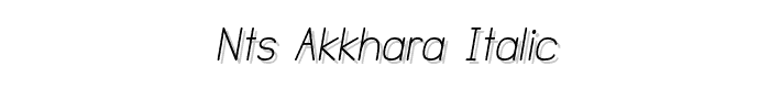 NTS Akkhara Italic font